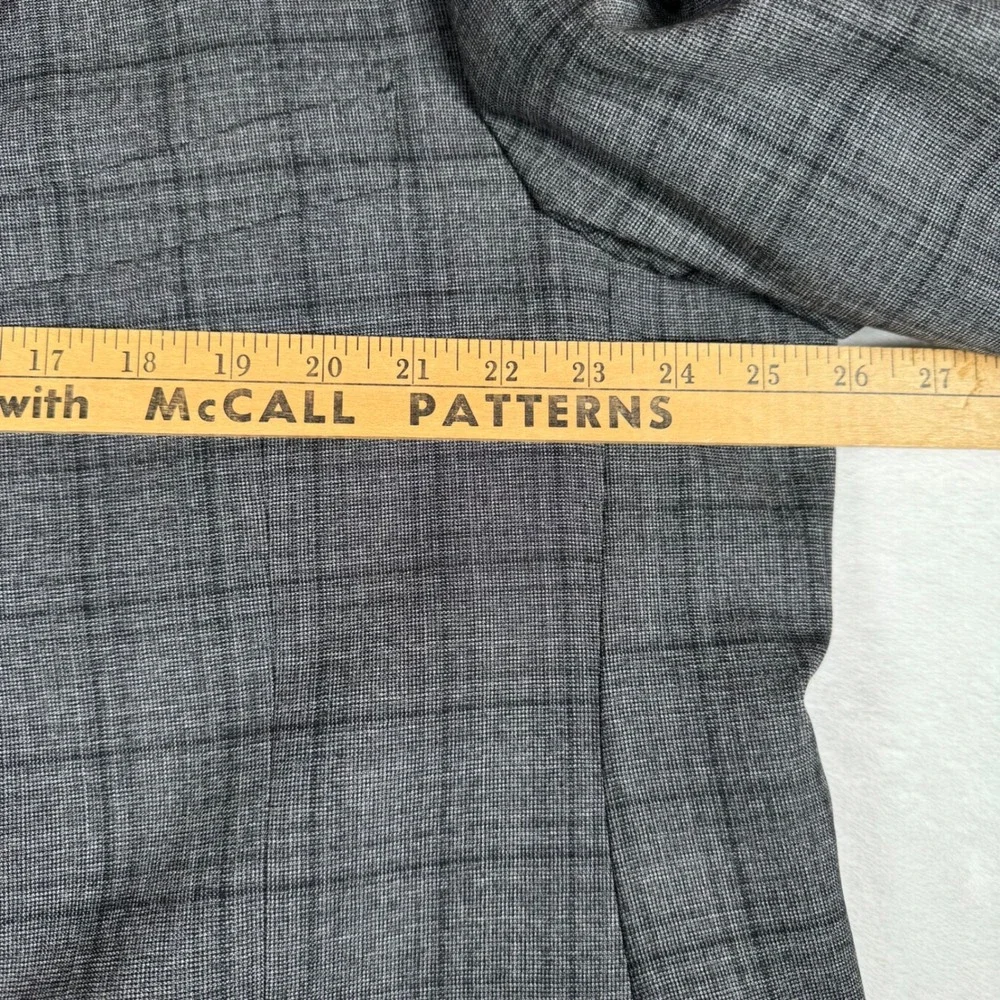 Turnbury Men's 50R Gray‎ Plaid Wool Blend Sport Coat Blazer Jacket